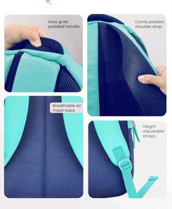 Genie Snowflake 36 L Teal &amp; Blue School Backpack