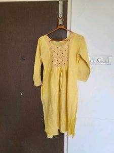 Yellow Embroidered Tunic