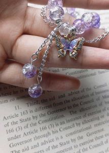 Fancy Purple Bracelet With Royal Butterfly