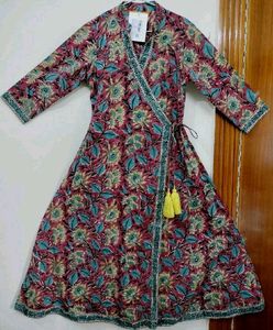 Elegant red Floral Kurta Set