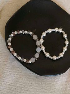 Pearl And Crystal Stones Bracelets