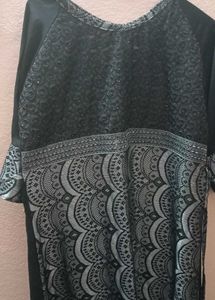 Black Silver A-line Dress.