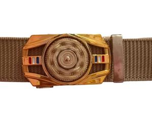 Gold Buckle Canvas Belt