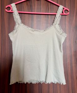 H&amp;M Ribbed Lace Nightsuit - Top &amp; Shorts