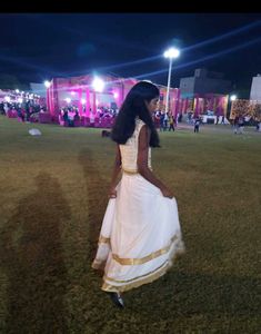 White &amp; Gold Lehenga