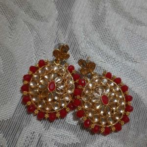 Red Kundan Jewelry Set