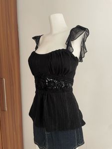 Elegant Black Embellished Top