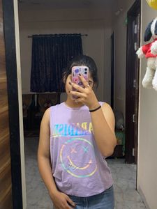 lavender half t-shirt