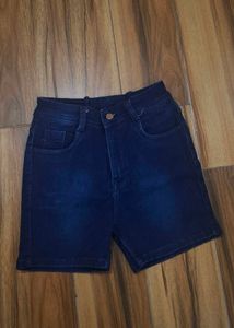 Dark Blue Denim Shorts for women & kids