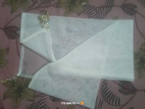 Elegant White Dupatta