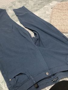 Blue Waffle Knit Pants