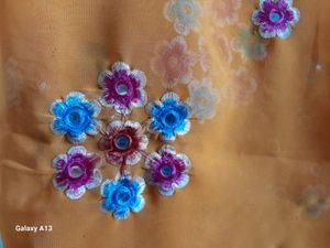 Mustard Floral Saree