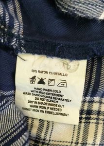 👕 DNMX Navy Blue &amp; White Plaid Shirt