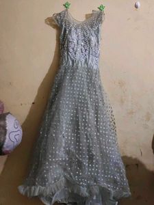 Silver Embellished Formal Dress