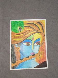 Lord Krishna&#39;s Drawing With FREE GIFT INSIDE