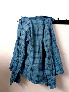 Blue Plaid Flannel Shirt