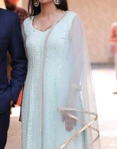 Embroidered Kurta Palazzo Set