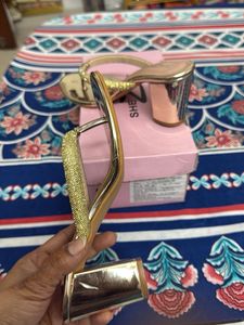 Gold Rhinestone Heels