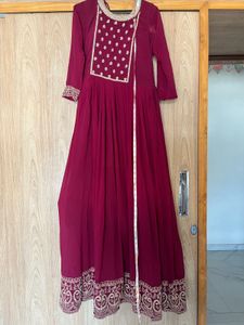 Beautiful Royal Pink Heavy Work Gown
