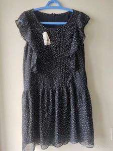 Polka Dot Ruffle Dress - XS/S