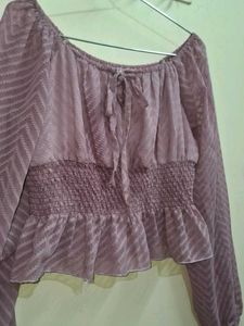 Chic Lavender Crop Top