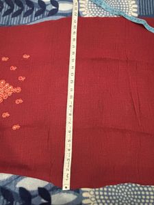 Red Embroidery Kurta