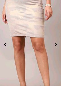 New Elegant Beige Pencil Skirt (Bargainable)