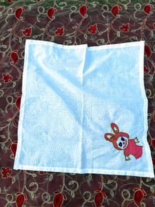 Beautiful Cute Labubu Embroided Handkerchief