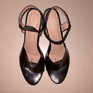 Black Transparent Heels