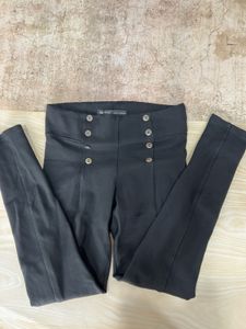 Zara Basic Waist 30 Black Jeggings