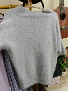 Fluffy Blue Pullover