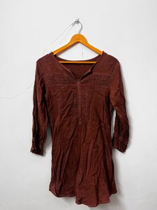 Short Kurti Brown