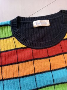 Multi Color Checks Top