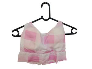 Pink And White Fashionable Top