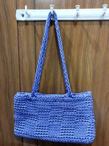 Crochet Purple Shoulder Bag