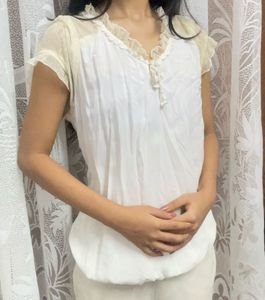 Creamy Lace Top