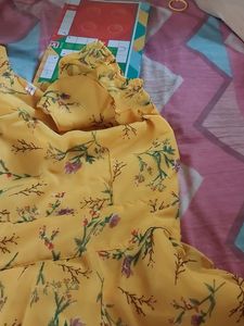 Yellow Color Goun Haldi Ceremony