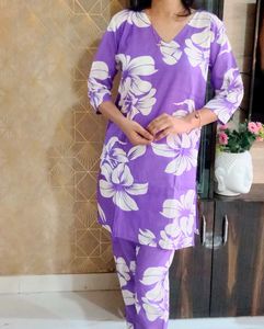 Purple Brand New Coord Set