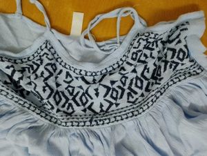 Blue Sleeveless Top