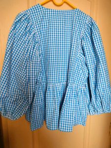 Blue BowTie Top For Women