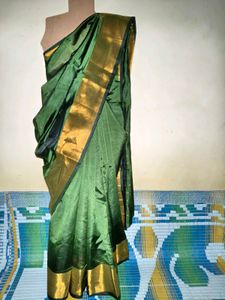 Olive Green Saree