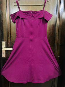 Purple Fit &amp; Flare Dress