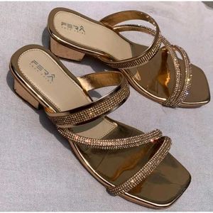 Gold Embellished Fera Sandals