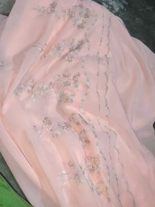 Soft Peach Colour Saree