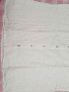 White Eyelet Blouse with Ruffle Sleeves