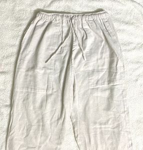 Linen Blend Wide Leg Pants