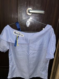 Blue Striped Top