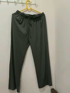 Olive Green Ribbed Lounge Pants