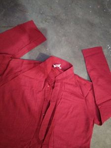 Elegant Men&#39;s Maroon Kurta