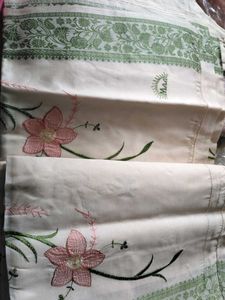 Off White Embroidered Saree- With MAA Embroidery